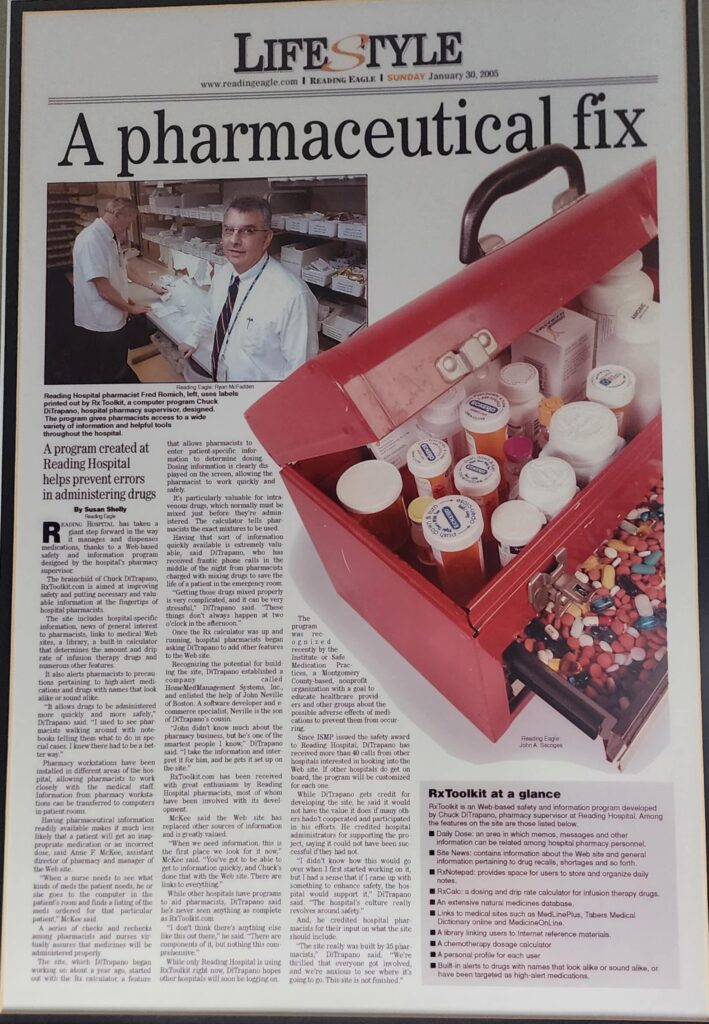 An newspaper article about RxToolKit