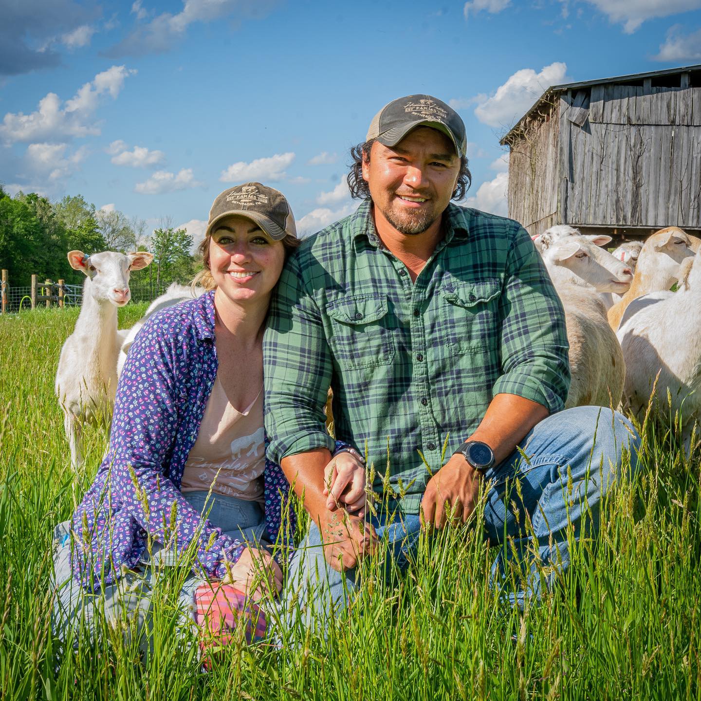 RaDonda Vaught & her husband at Hidden Holler Farms