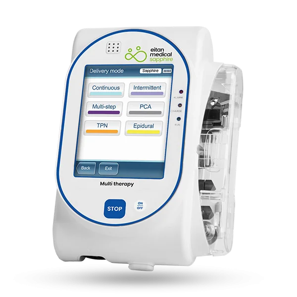 An Eitan Sapphire™ infusion pump.