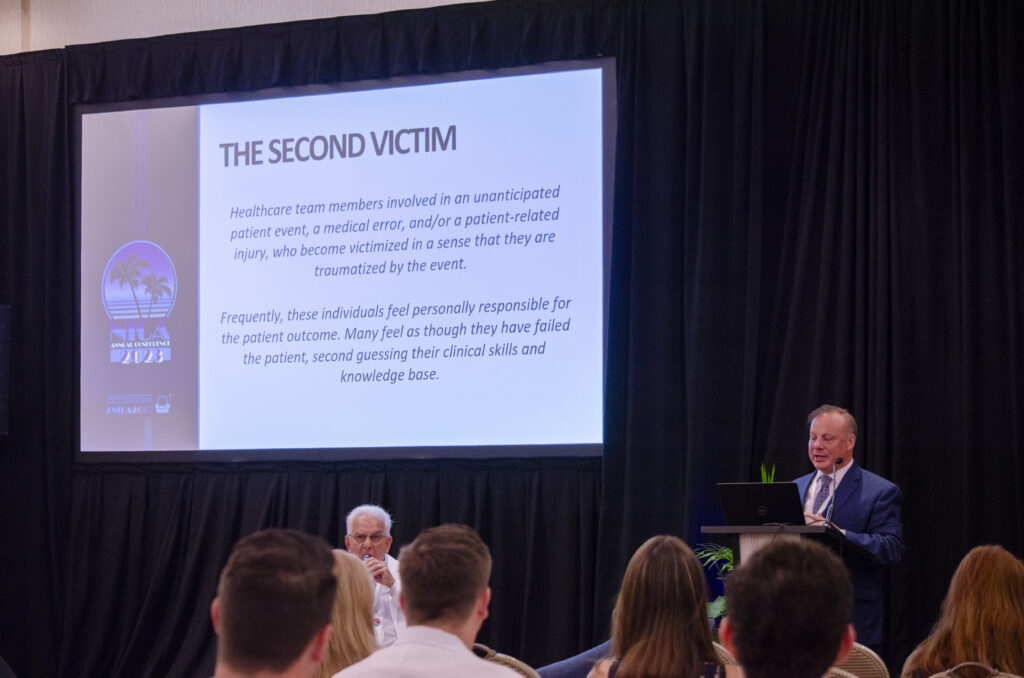 RxToolKit Founder Chuck DiTrapano and Eric Cropp hosting "The Second Victim" educational session at the 2023 National Infusion Center Association (NICA) Conference.