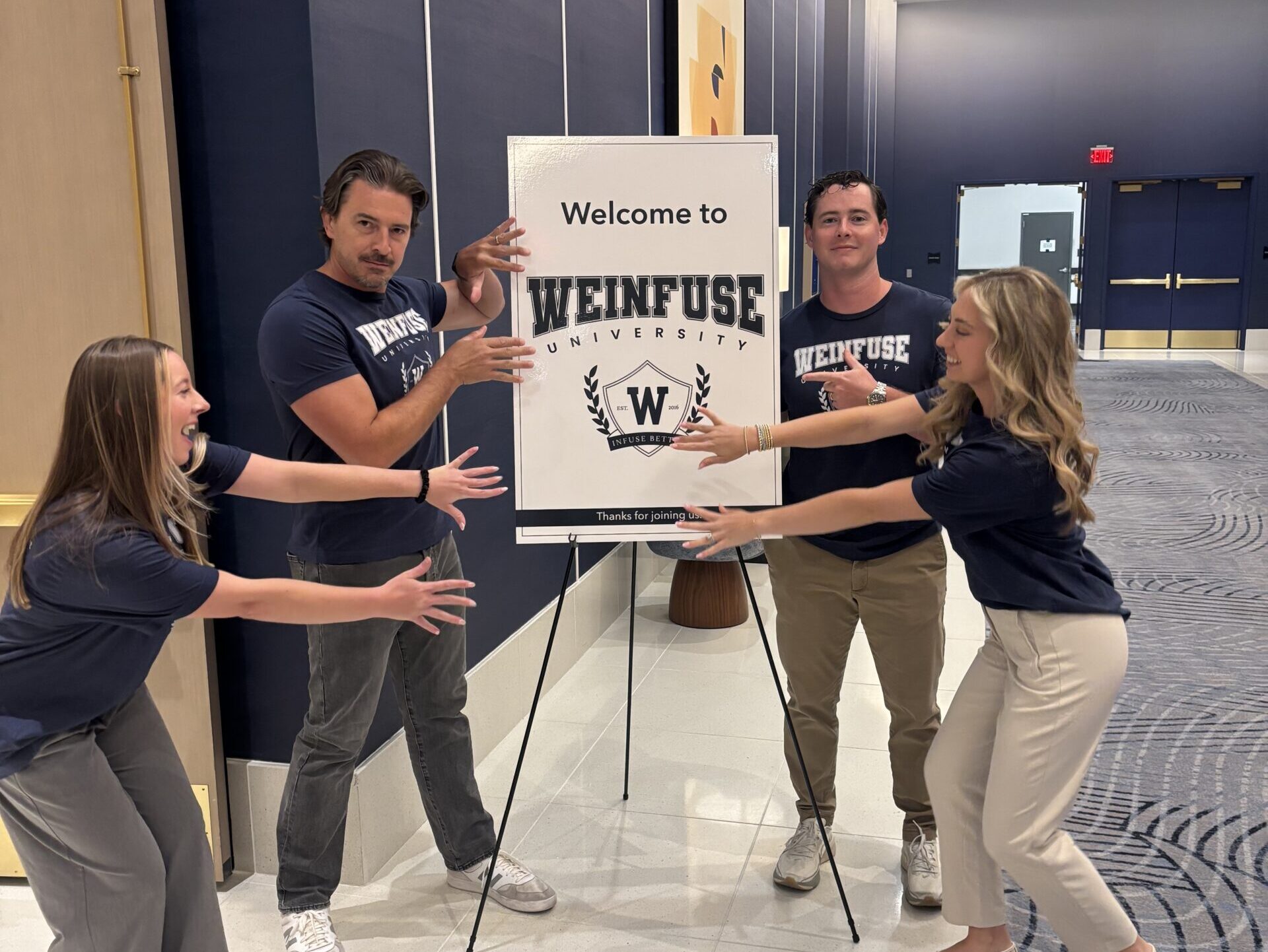 The WeInfuse team welcomes clients to the 2026 WeInfuse University Users Meeting.