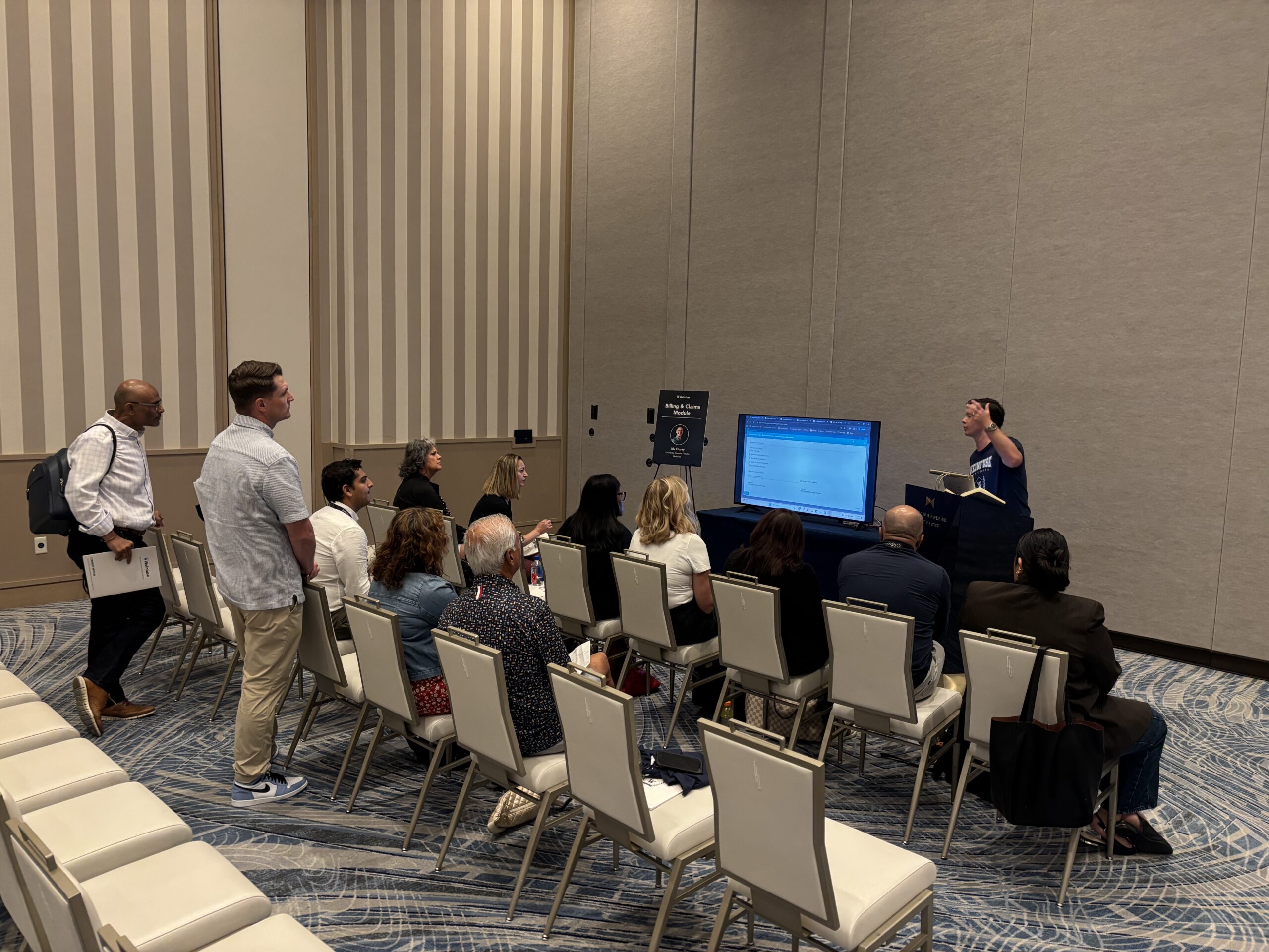 WeInfuse Enterprise Account Director MJ Ousey presenting Billing & Claims Module at the 2026 WeInfuse University Users Meeting.