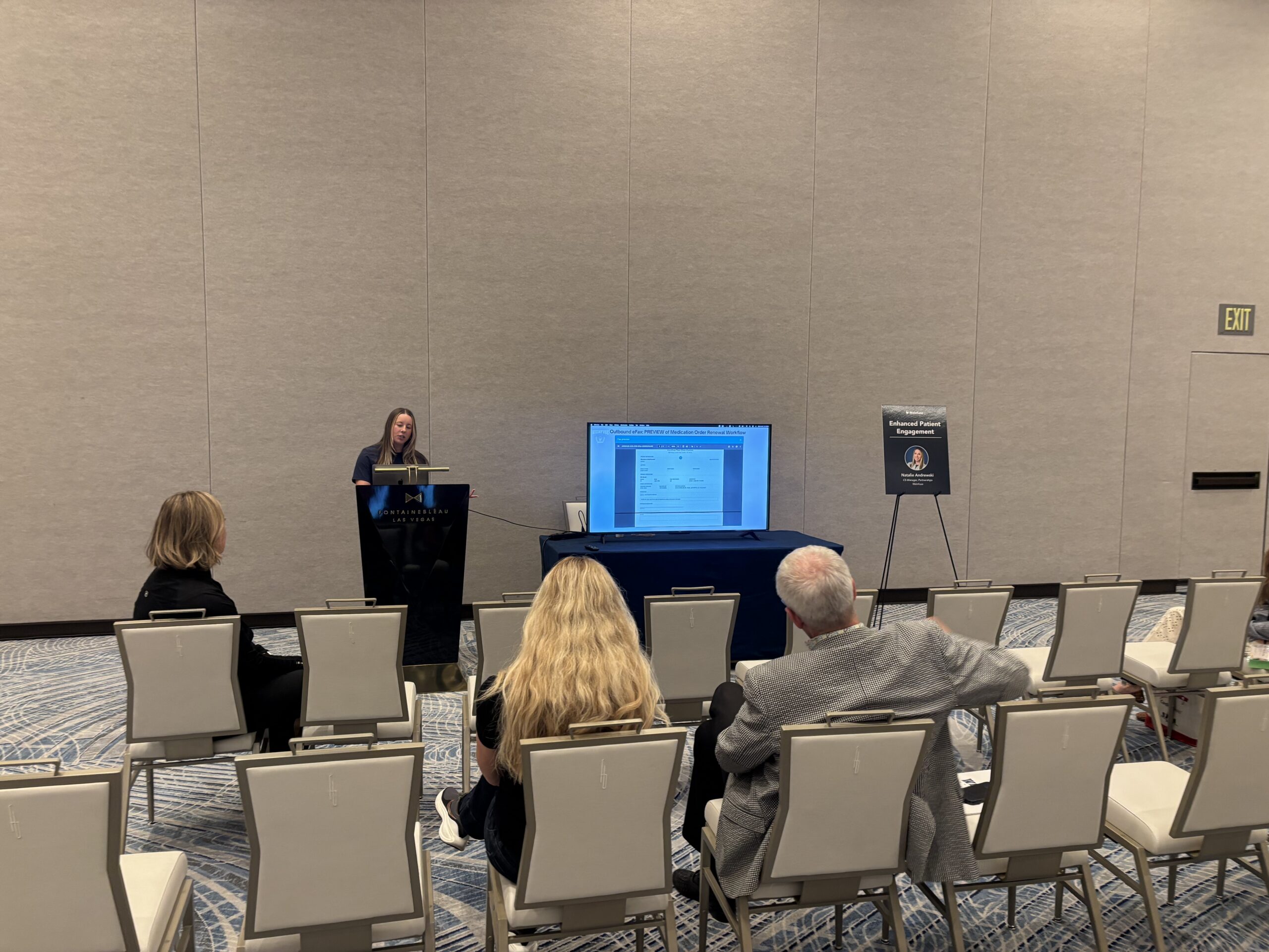WeInfuse CS Manager, Partnerships Natalie Andrewski presenting Enhanced Patient Engagement at the 2026 WeInfuse University Users Meeting.