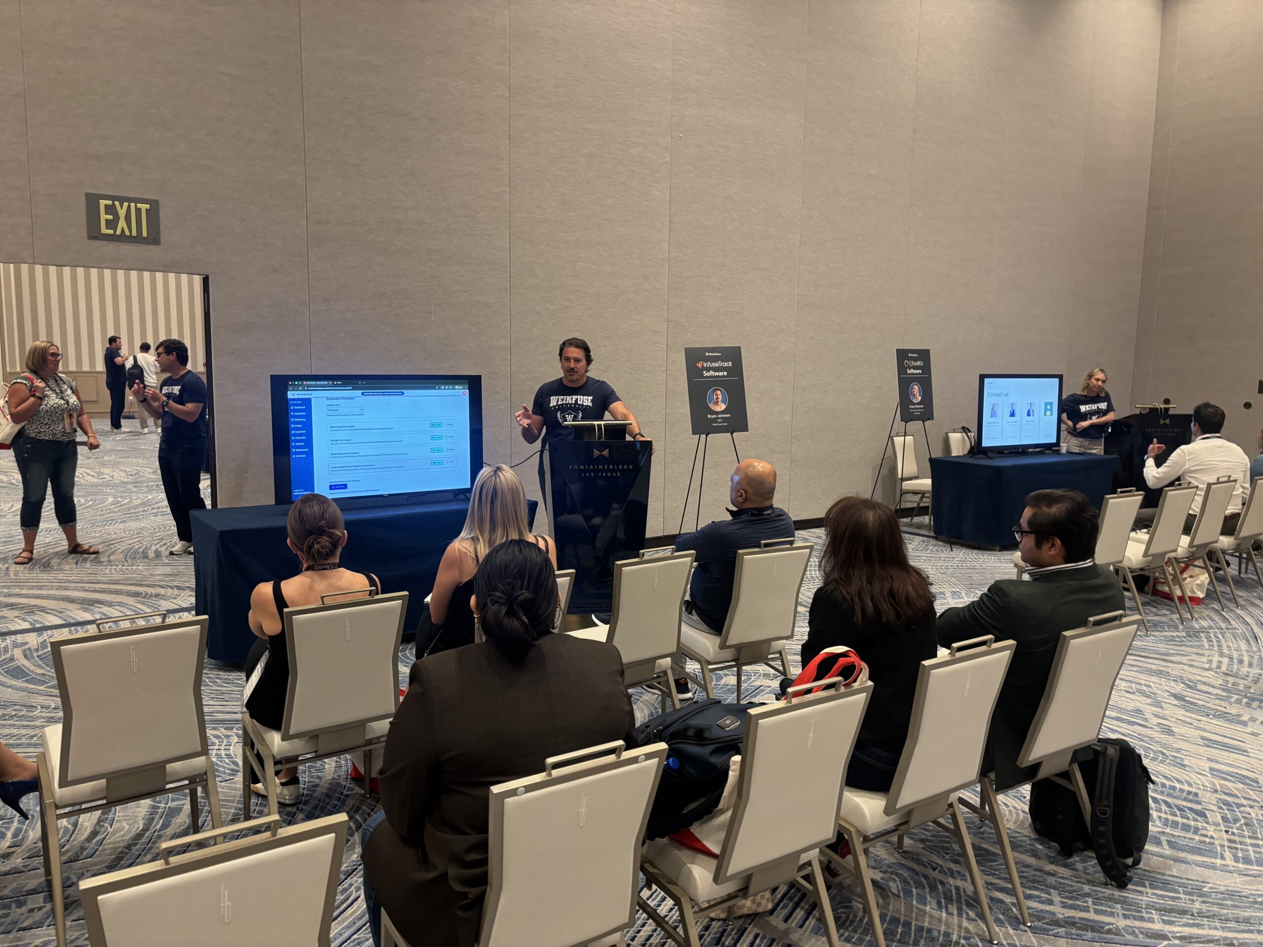 InfuseTrack CEO & Co-Founder Bryan Johnson presenting the InfuseTrack software at the 2026 WeInfuse University Users Meeting.